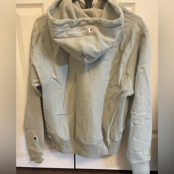 Champion Reverse Weave Hoodie, sage green, size SMALL (fits oversized) - Picture 2 of 2